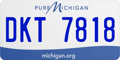 MI license plate DKT7818