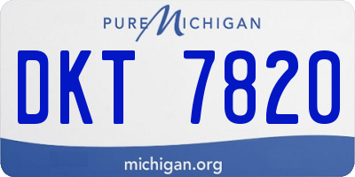 MI license plate DKT7820