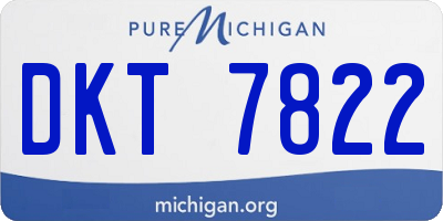 MI license plate DKT7822