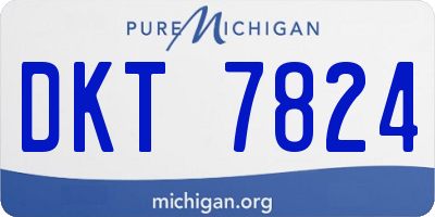 MI license plate DKT7824
