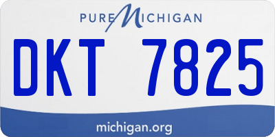 MI license plate DKT7825