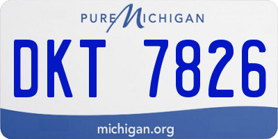 MI license plate DKT7826