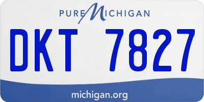 MI license plate DKT7827