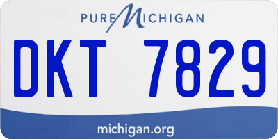 MI license plate DKT7829