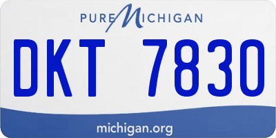 MI license plate DKT7830