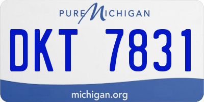MI license plate DKT7831
