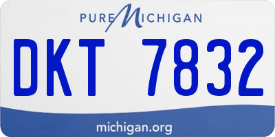 MI license plate DKT7832