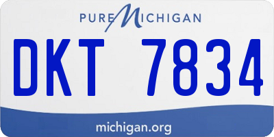 MI license plate DKT7834