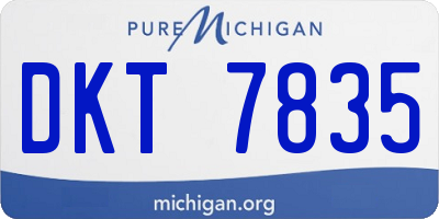 MI license plate DKT7835