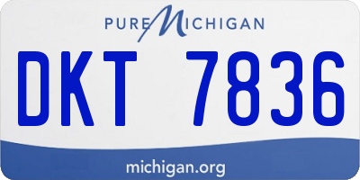 MI license plate DKT7836