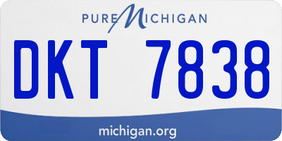 MI license plate DKT7838