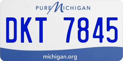 MI license plate DKT7845