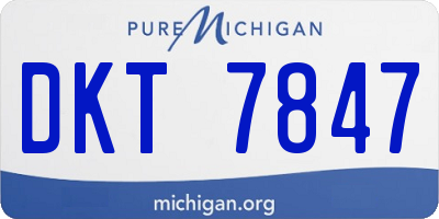 MI license plate DKT7847