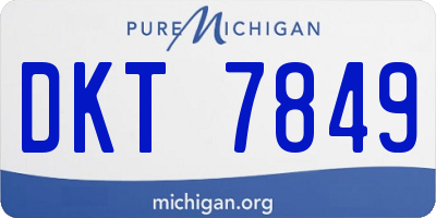 MI license plate DKT7849