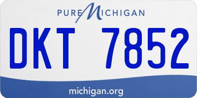MI license plate DKT7852