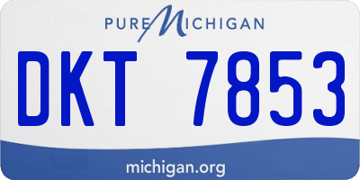 MI license plate DKT7853