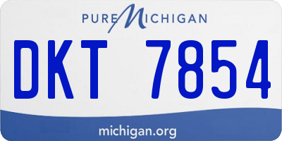 MI license plate DKT7854