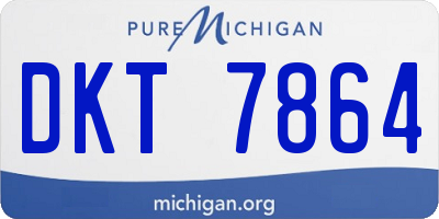 MI license plate DKT7864