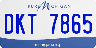 MI license plate DKT7865