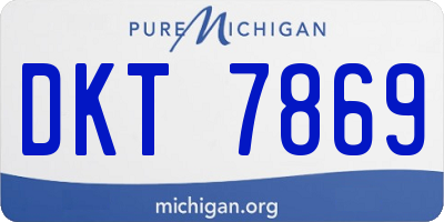 MI license plate DKT7869