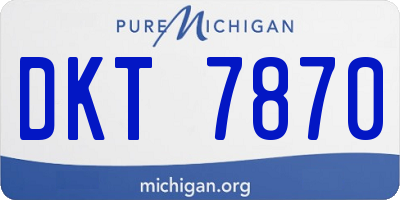 MI license plate DKT7870