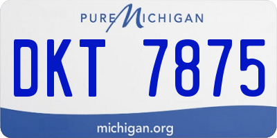 MI license plate DKT7875