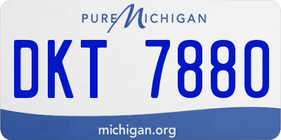 MI license plate DKT7880