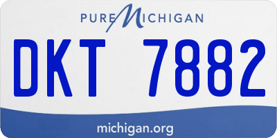 MI license plate DKT7882