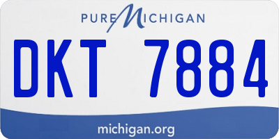 MI license plate DKT7884