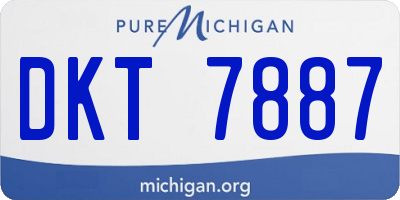 MI license plate DKT7887