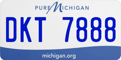 MI license plate DKT7888