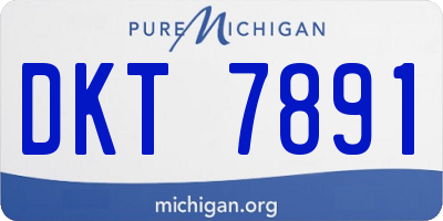 MI license plate DKT7891