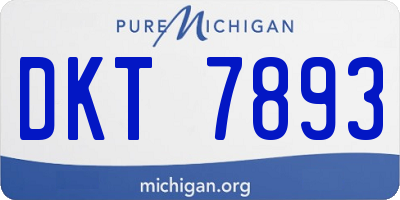 MI license plate DKT7893