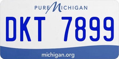 MI license plate DKT7899