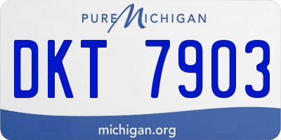 MI license plate DKT7903