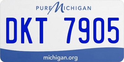 MI license plate DKT7905