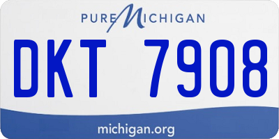 MI license plate DKT7908