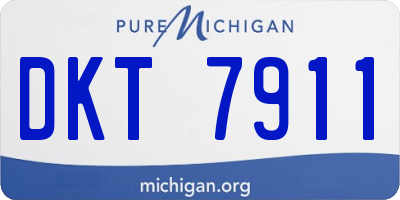 MI license plate DKT7911