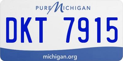 MI license plate DKT7915