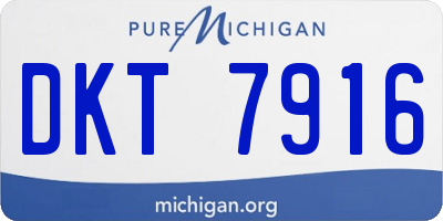 MI license plate DKT7916