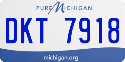 MI license plate DKT7918