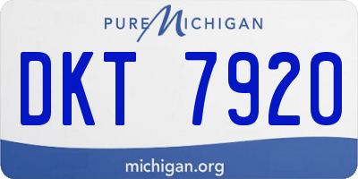 MI license plate DKT7920