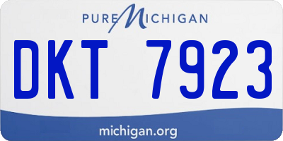 MI license plate DKT7923