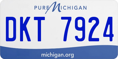 MI license plate DKT7924