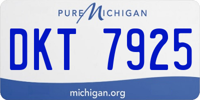 MI license plate DKT7925