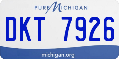 MI license plate DKT7926