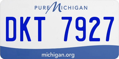 MI license plate DKT7927