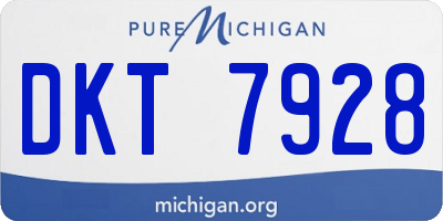 MI license plate DKT7928