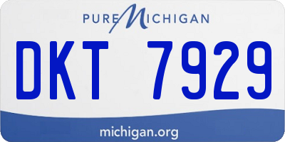 MI license plate DKT7929