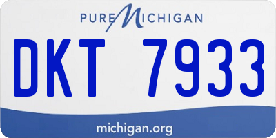 MI license plate DKT7933
